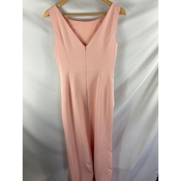 Eliza J Pink Sleeveless Cascading Ruffle Gown Size 8 - Picture 5 of 6